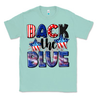Seafoam Back the blue 4th of july Classic Tee - CowGirlArtShop
