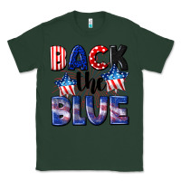 Sports Green Back the blue 4th of july Classic Tee - CowGirlArtShop