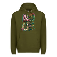 Army Green love boots horseshoe cowboy Premium Hoodie - NancyCooperArtShop