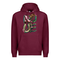 Burgundy love boots horseshoe cowboy Premium Hoodie - NancyCooperArtShop