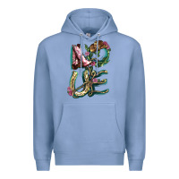 Colony Blue love boots horseshoe cowboy Premium Hoodie - NancyCooperArtShop
