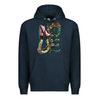 Navy love boots horseshoe cowboy Premium Hoodie - NancyCooperArtShop