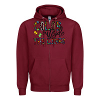 Burgundy color outside the lines Zipper Hoodie - CowhideDigitalArt