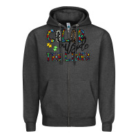 Charcoal Heather color outside the lines Zipper Hoodie - CowhideDigitalArt