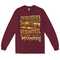 Burgundy Educated motivated elevated melanated Long Sleeve Tee - Zillion Design Studio