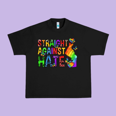 Urban Heavy Tee straight against hate pride lgbtq