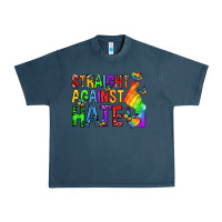 Midnight Navy straight against hate pride lgbtq Urban Heavy Tee - texasbilliewilder