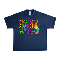 Navy straight against hate pride lgbtq Urban Heavy Tee - texasbilliewilder