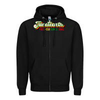 Black juneteenth free ish since 1865 Zipper Hoodie - HRA Design Shop