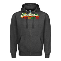 Charcoal Heather juneteenth free ish since 1865 Zipper Hoodie - HRA Design Shop
