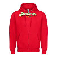 Red juneteenth free ish since 1865 Zipper Hoodie - HRA Design Shop