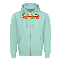 Seafoam juneteenth free ish since 1865 Zipper Hoodie - HRA Design Shop