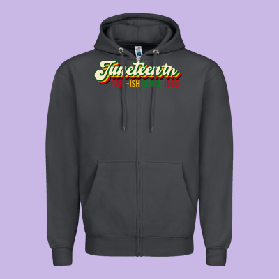 Juneteenth Free Ish Since 1865 Zipper Hoodie Designed By Hra Design Shop