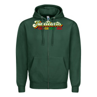 Sports Green juneteenth free ish since 1865 Zipper Hoodie - HRA Design Shop
