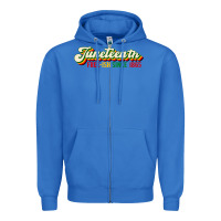 True Royal juneteenth free ish since 1865 Zipper Hoodie - HRA Design Shop