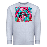 Heather Grey xo xo rainbow valentine Premium Sweatshirt - NancyCooperArtShop