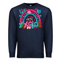 Navy xo xo rainbow valentine Premium Sweatshirt - NancyCooperArtShop
