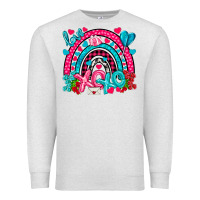 Oatmeal Heather xo xo rainbow valentine Premium Sweatshirt - NancyCooperArtShop