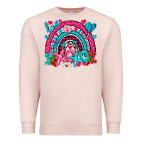 Pale Pink xo xo rainbow valentine Premium Sweatshirt - NancyCooperArtShop