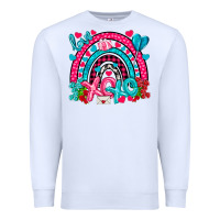 White xo xo rainbow valentine Premium Sweatshirt - NancyCooperArtShop