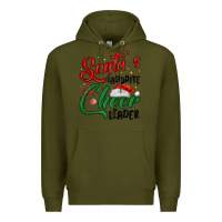 Army Green santa s favorite cheer leader Premium Hoodie - MaliasSmallBusiness