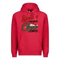 Cardinal santa s favorite cheer leader Premium Hoodie - MaliasSmallBusiness