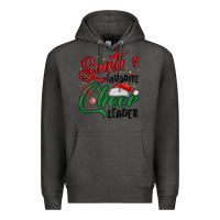Charcoal Heather santa s favorite cheer leader Premium Hoodie - MaliasSmallBusiness