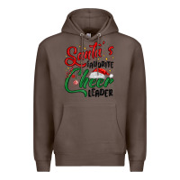 Coffee santa s favorite cheer leader Premium Hoodie - MaliasSmallBusiness