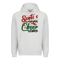 Dove Grey santa s favorite cheer leader Premium Hoodie - MaliasSmallBusiness
