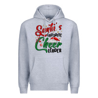 Heather Grey santa s favorite cheer leader Premium Hoodie - MaliasSmallBusiness