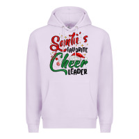 Lilac santa s favorite cheer leader Premium Hoodie - MaliasSmallBusiness