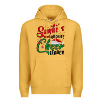 Mustard santa s favorite cheer leader Premium Hoodie - MaliasSmallBusiness