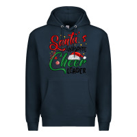 Navy santa s favorite cheer leader Premium Hoodie - MaliasSmallBusiness