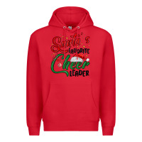Red santa s favorite cheer leader Premium Hoodie - MaliasSmallBusiness