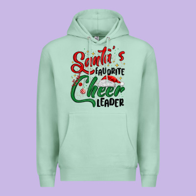 Santa S Favorite Cheer Leader Premium Hoodie Designed By Maliassmallbusiness