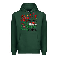 Sports Green santa s favorite cheer leader Premium Hoodie - MaliasSmallBusiness