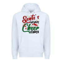 White santa s favorite cheer leader Premium Hoodie - MaliasSmallBusiness