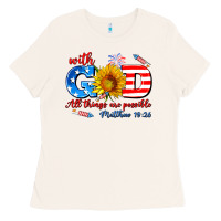 Bone with god all things are possible usa Ladies Tee - AdoDesignShop