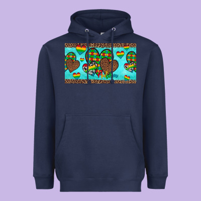 Western Hearts Autism Cup Heavyweight Hoodie Designed By Artiststas