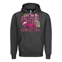 Charcoal Heather I Am Dreaming Of A Pink Christmas Zipper Hoodie - FaDigitalArtStudio