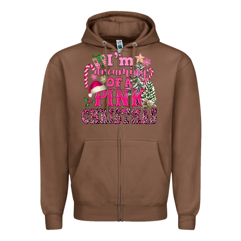 I Am Dreaming Of A Pink Christmas Zipper Hoodie by FaDigitalArtStudio | Teevron