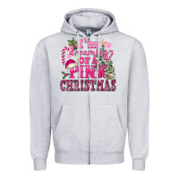 Heather Grey I Am Dreaming Of A Pink Christmas Zipper Hoodie - FaDigitalArtStudio
