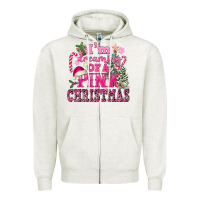 Oatmeal Heather I Am Dreaming Of A Pink Christmas Zipper Hoodie - FaDigitalArtStudio