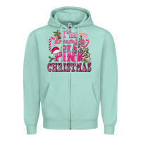 Seafoam I Am Dreaming Of A Pink Christmas Zipper Hoodie - FaDigitalArtStudio