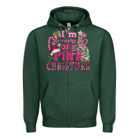 Sports Green I Am Dreaming Of A Pink Christmas Zipper Hoodie - FaDigitalArtStudio