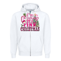 White I Am Dreaming Of A Pink Christmas Zipper Hoodie - FaDigitalArtStudio