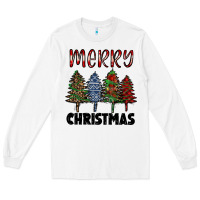 White merry christmas trees Long Sleeve Tee - RanaPortraitStore