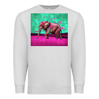 Dove Grey colorful elephant Premium Sweatshirt - LillyAllenDesigns