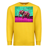 Lemon colorful elephant Premium Sweatshirt - LillyAllenDesigns
