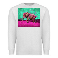 Oatmeal Heather colorful elephant Premium Sweatshirt - LillyAllenDesigns